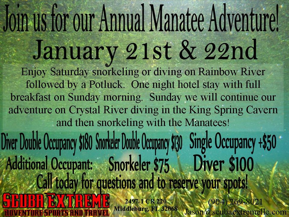 ScubaExtreme 2012 Annual Manatee Rainbow and Crystal River Trip